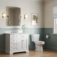 thumbnail image 5 of 2-Piece 0.8/1.28 GPF Dual flush Elongated ADA Seat Height Toilet in White Map Flush 1000 g, Quiet-Close Seat Included, 5 of 19