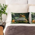 thumbnail image 3 of Pofeuu Intellectual Frog Pond Print Satin Pillowcase for Hair and Skin Pillow Cases, Silk Pillow Cases, Soft Cooling Pillow Covers, 20x30 Inches（Pillow core not included）, 3 of 7