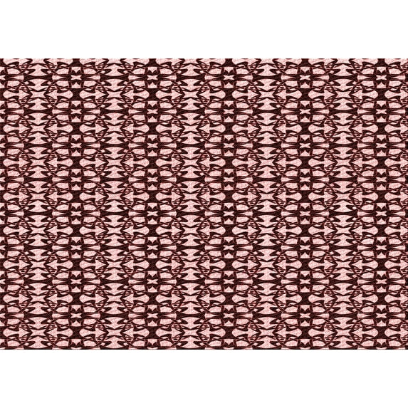 Ahgly Company Indoor Rectangle Patterned Pastel Pink Area Rugs, 8' x 10'