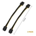 thumbnail image 3 of 4 Pack Graphics Card 6 Pin to 8 Pin PCIe Adapter Power Cable (GPU Video Graphics Card Power Cable) 7.8 Inch, 3 of 6