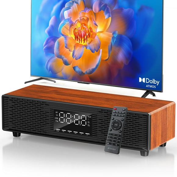 JYX Soundbar, Speaker for TV with Remote, Auto Volume Boost, 3 Equalizer Modes, 2 in 1 Detachable Soundbar for PC/Gaming/Projectors, H1