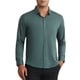 thumbnail image 1 of CAMISA DE NEGOCIO FORMAL DE MANGA LARGA DE BOTONES PARA HOMBRE INSPIRAR CHIC COLOR SÓLIDO L Verde, 1 of 4