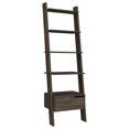 thumbnail image 2 of JERFIT 5-Tier Ladder Bookcase with Drawer, Freestanding Etagere Book Shelf with 5 Open Storage Shelves for Living Room, Bedroom, Office, Brown, 2 of 7