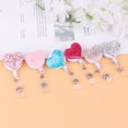 thumbnail image 3 of Miangastore 6 Pcs Porte-Badge d'Infirmière Coloré Créatif en Forme de Cœur avec Strass, Clips Rétractables pour Badge d'Identité, 3 of 8