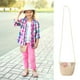 thumbnail image 5 of EeaseMX Bolso bandolera de paja para niñas, tejido a mano con encaje floral, ideal para playa (beige, color de flor al azar), 5 of 7