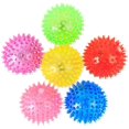 thumbnail image 3 of PVC Pet Dog Puppy LED Ball Light Up Flashing Play Toy Chasing Bounce Spiky Ball, 3 of 8