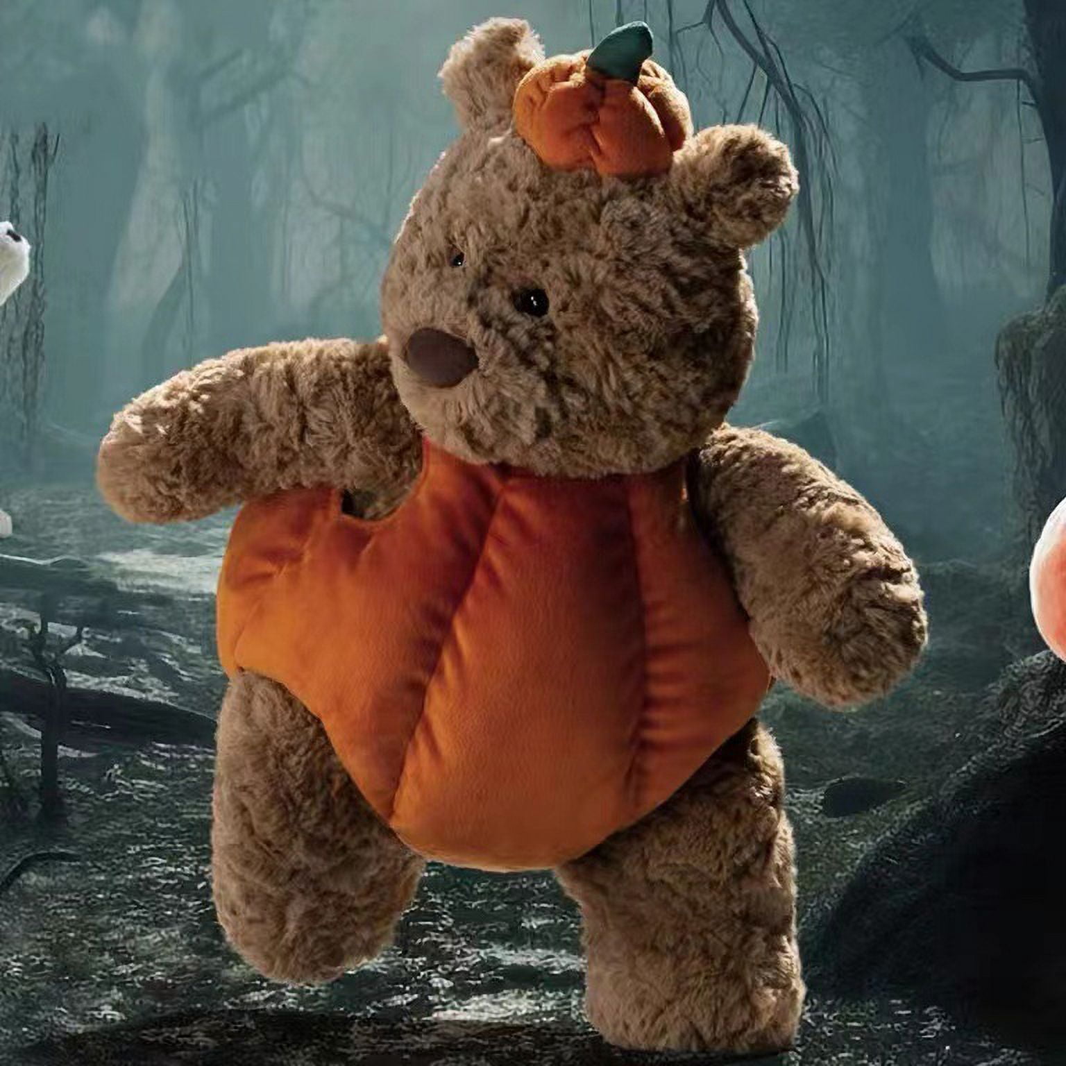 MEETOO Soft Stuffed Animals & Plush Toys, Halloween Pumpkin Plush Bear