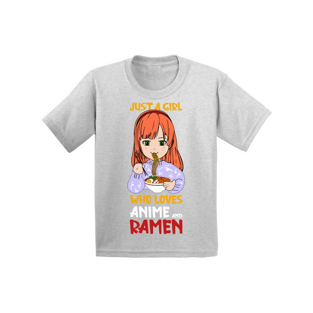 Adular Descodificar Parpadeo Just a Girl Who Loves Anime and Ramen T-Shirt for Kids Anime Girls Tees  Humor Toddler Shirt Japanese Kawaii - Walmart.com