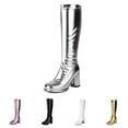 thumbnail image 7 of Women's Leather Knee High Platform Boots With Full Zipper Closure And High Heels For A Stylish And Confident, 7 of 7