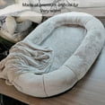 thumbnail image 4 of Human Dog Bed, Giant Dog Bed for Adult Pets, Large Animal and Human Bed, Faux Fur Dog Bed with Removable Washable Cover, Gradient Gray, 4 of 7