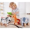 thumbnail image 5 of Hape: Push & Pull Giraffe - Orange - Wooden Toy, Push-Pull-Grab, Animal Play Figurine, String Cord Take Along Toy, Baby, Toddler & Kids Ages 1+, 5 of 8