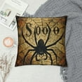 thumbnail image 2 of Halloween Decorations Pillow Covers Old Yellowing Halloween Pumpkin Bat Spider Skull Outdoor Pillowcases Farmhouse Decor Throw Pillows Fall Decorative Square Cushion Case, 2 of 5