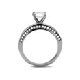 thumbnail image 3 of Women's 1.47 Ct Round Cut Cubic Zirconia Stainless Steel Engagement Ring Size 10, 3 of 5