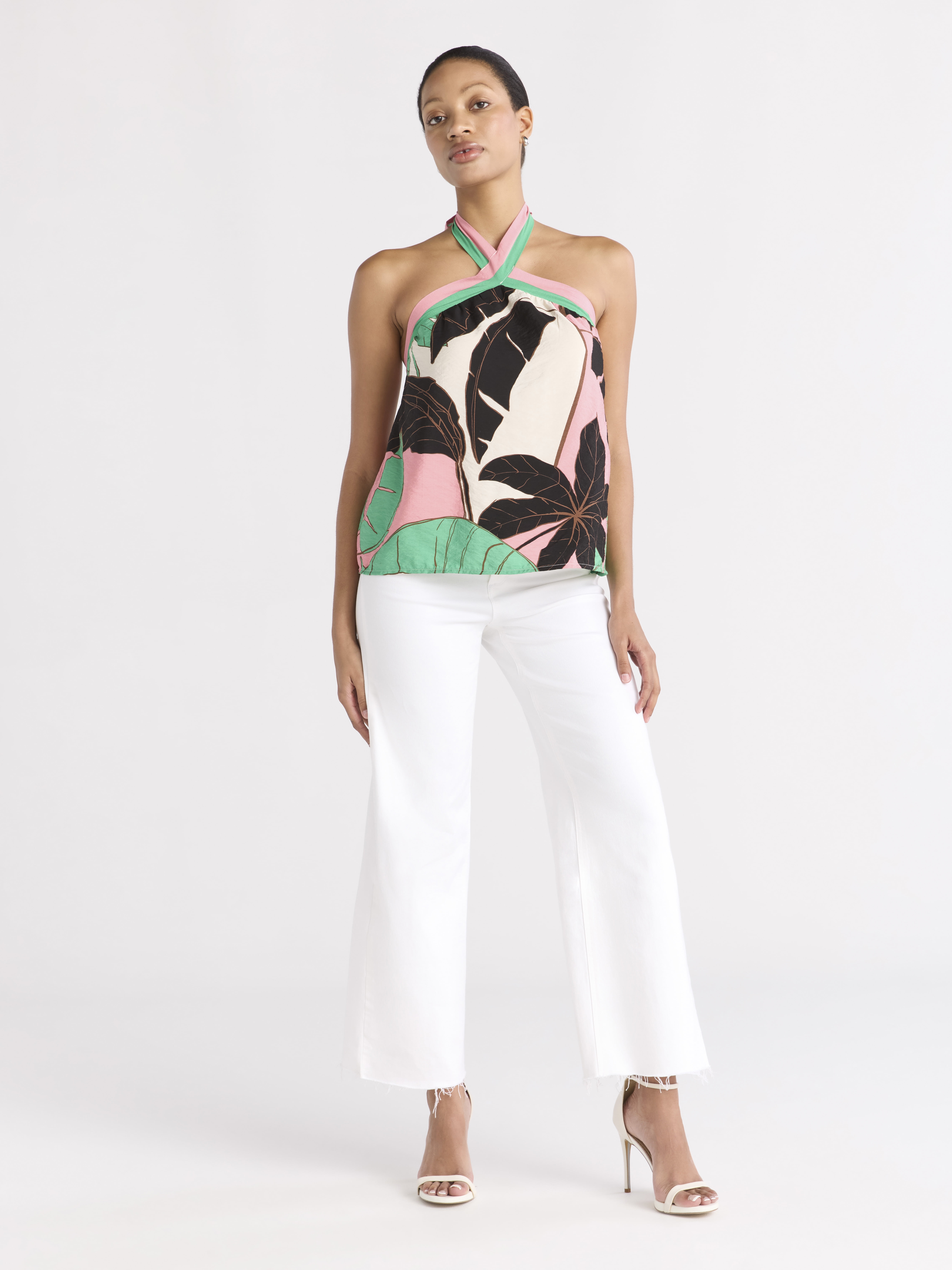 Sofia Jeans Women's and Women's Plus Tie Halter Top, Sizes XS-4X