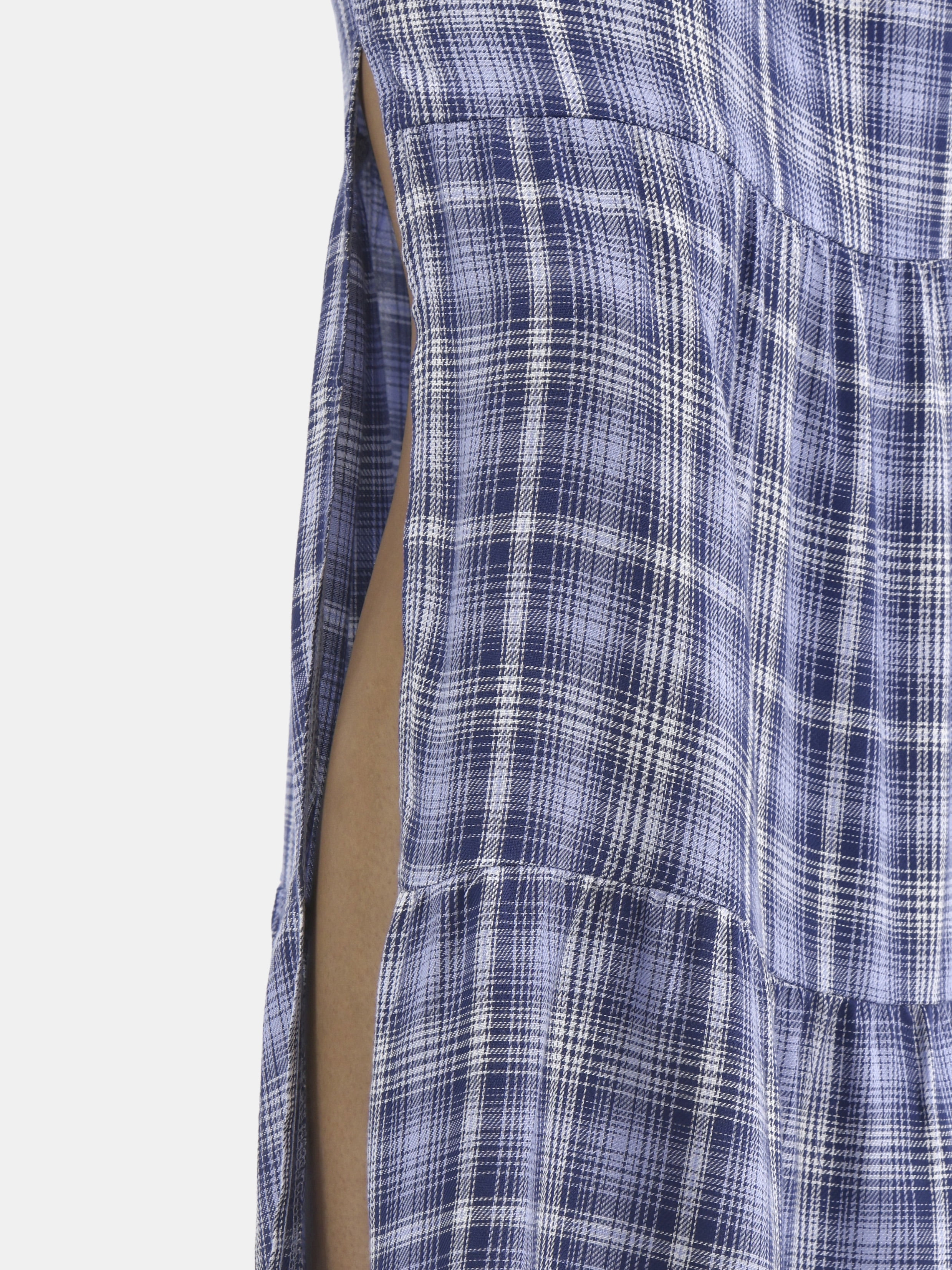 No Boundaries Woven Plaid Tiered Maxi Skirt, Women's