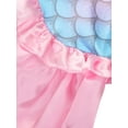thumbnail image 5 of xingqing 4-12 Years Toddler Girls Mermaid Sequined Swimsuit, Strap Fish Scale Net Tail Skirt for Cosplay  Pink blue 11-12 Years, 5 of 5