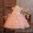 thumbnail image 6 of Vividxx Toddler Girls Dresses Elegant Girls Party Dress With Satin Bodice And Skirt For Festive Style Dress For Toddlers And Little Girls Stylish Party Gown 5-6 Years, 6 of 9