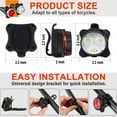 thumbnail image 4 of USB Rechargeable Bike Light Set,Super Bright Front Headlight and Rear LED Bicycle Light,650mah Lithium Battery,4 Light Mode Options(2 USB cables and 4 Strap Included), 4 of 7