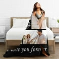 thumbnail image 4 of Personalized Custom Blanket with Photo Birthday Gifts for Family Son Daughter Wife Husband, Birthday for Her Him, Women Men Gifts Fits Couch Bedroom Living Room, 4 of 6