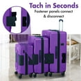 thumbnail image 4 of TACH V3 Connectable Hardside Spinner Suitcase Luggage Bags, 3 Piece Set, Purple, 4 of 13