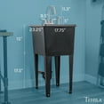 thumbnail image 2 of TEHILA Space Saver 16 Gallon Black Utility Sink with Stainless Finish Faucet & Side-Sprayer, 2 of 9