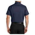 thumbnail image 2 of Mens Short Sleeve Superpro Twill Oxford Cotton/Polyester Button Down Shirt True Navy 4X-Large, 2 of 6