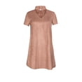 thumbnail image 2 of Vestido corto de gamuza André Badi Libena rosa Chica 20-2739, 2 of 5