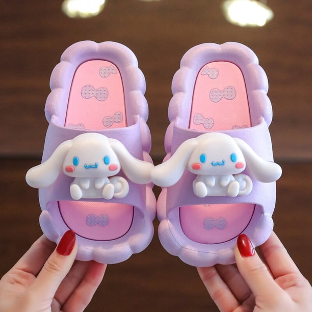Zapatillas de Anime Kawaii Sanrio, bonitos Cinnamoroll, Hello Kitty, de dibujos animados, para playa, impermeables, regalos creativos para niños