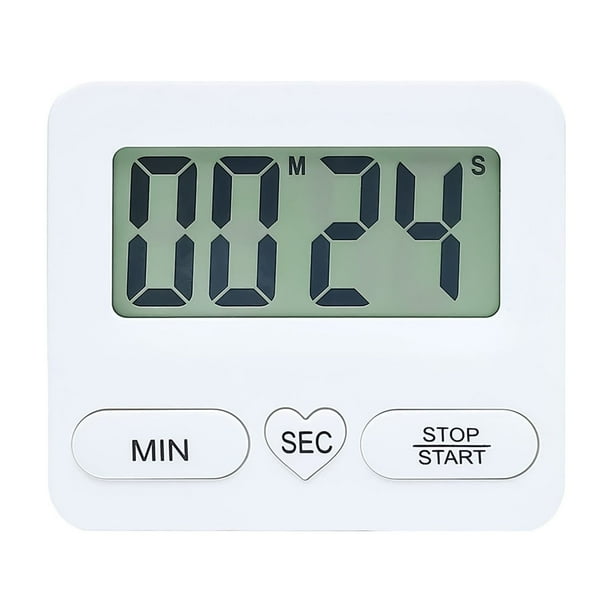 Temporizador de cocina con pantalla grande, recordatorio de aprendizaje, reloj despertador de cuenta regresiva para hornear, cocinar, estudiar y usar en la oficina.