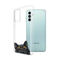 thumbnail image 2 of WIRESTER Transparent Soft Gel TPU Clear Case Slim Protective Cover for Samsung Galaxy A03S 4G LTE (Not 5G) 6.5" 2021, Animal Black Bombay Kitten Cat, 2 of 3