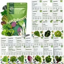 Seedphony 23 Lettuce & Salad Greens Seeds Variety Pack, 25,000  Non-GMO Heirloom Greens Seeds for Planting