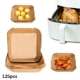 thumbnail image 1 of Boreal Craft Papier Parchemin Carré pour Cuisson Rôtissage Micro-Ondes 125 Pcs Filtre 8 Pouces Compatible avec Friteuse à Air Chaud et Plus Ensemble de Plats en Céramique avec Couvercles pour Four Organisateur de Plats, 1 of 4