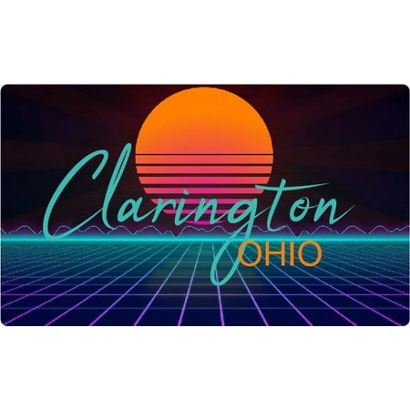 

Clarington Ohio 4 X 2.25-Inch Fridge Magnet Retro Neon Design