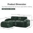 thumbnail image 2 of 80.3'' Plush Comfy Cloud Couch in Velvet Fabric, Boneless Couch Loveseat for Small Spaces, Green, 2 of 11