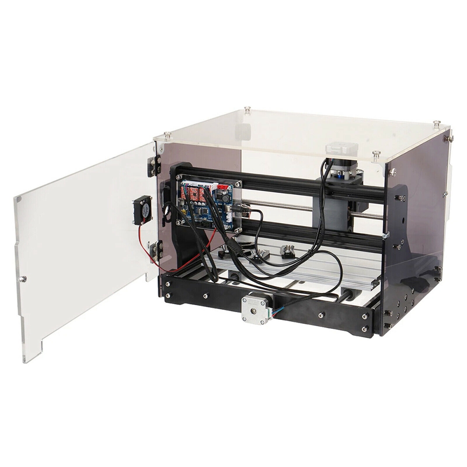 Desktop CNC Router Engraver 3018-SE V2 3-Axis Plywood Carving For Home DIY USB 3 Axis 3D Desktop Mil Machine 3018-SE V2 CNC Router Engraver DIY Spindle 80W CNC Router Machine