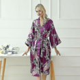 thumbnail image 1 of Kimono Yukata Sleepwear With Belt Satin Silk For, 1 of 4