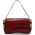 thumbnail image 1 of Bolso HitTopss de piel sintética de cocodrilo pequeño, 25 x 7 x 16 cm, color rojo, 1 of 7