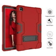 thumbnail image 5 of Dteck Shockproof Case for Samsung Galaxy Tab A7 10.4 inch 2020 Models SM-T500/T505/T507, Heavy Duty Hybrid Rugged High Impact Full Body Protective Case with Kick Stand, Red+Black, 5 of 6