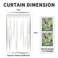 thumbnail image 2 of Easy-Going 2 Panels Set Peony Flower Printed Curtains with Grommet Room Darkening Blackout Curtains, Gray, 52x96 in, 2 of 7