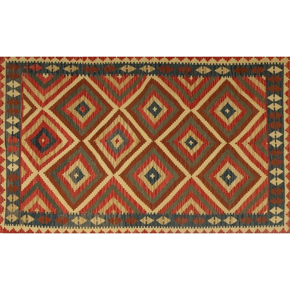 Ahgly Company Machine Washable Indoor Rectangle Contemporary Tomato Red Area Rugs, 6' x 9'