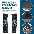 thumbnail image 2 of 1 Set Volleyball Knee Pad and Arm Sleeve Volleyball Accessories Stuff Forearm Elbow Sleeve Wrist Guard with Protection Pad and Thumb Hole for Women Men Adult(Classic), 2 of 5