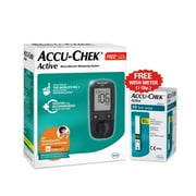 Accu-Chek Active Blood Glucose Meter Kit with Free 10 Strips (Multicolor)