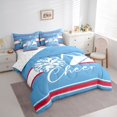 thumbnail image 3 of Homewish Sport Cheerleading 7-Piece Twin Bedding Sets For Kids Children Teens Girls,Geometric Stripes Bedding Comforter Set,Girly Dreamy Dance Breathable Sheet Sets,Luxury Bedroom Decor,Reversible, 3 of 8