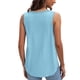 thumbnail image 5 of Chaquetas para mujer,Blusa informal sin mangas con cuello en V para mujer, parte superior de encaje liso, tejido de imitación de tela, ligera y cómoda para el hogar y el uso diario, sopatenor, 5 of 8
