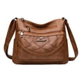 thumbnail image 1 of Bolsa Dama Suave Cuero Gran Capacidad Impermeable P/ Viaje Resistente CAFE Bolso bolso, dama, casual, 1 of 3