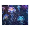 thumbnail image 5 of Shiartex Jellyfish Tapestry Marine Life Under The Night Stars Wall Hanging Tapestries Colorful Ocean Animal Tapestry  Living Room Dorm Wall Backdrop  Painting, 5 of 6