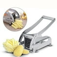 thumbnail image 1 of Cortador de papas fritas profesional, cortador de vegetales manual antideslizante, cortador de papas fritas de acero inoxidable El cortador de papas fritas es apto para lavavajillas Cortar papas con TUNC Sencillez, 1 of 5