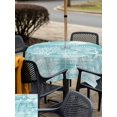 thumbnail image 5 of Outdoor Tablecloth with Umbrella Hole for Patio/Picnic/Party/Camping, Turquoise Coastal Waterproof Table Cloth Square Cover Washable, Nautical Starfish Coral Jellyfish Shell Sea (54"x 54"), 5 of 8