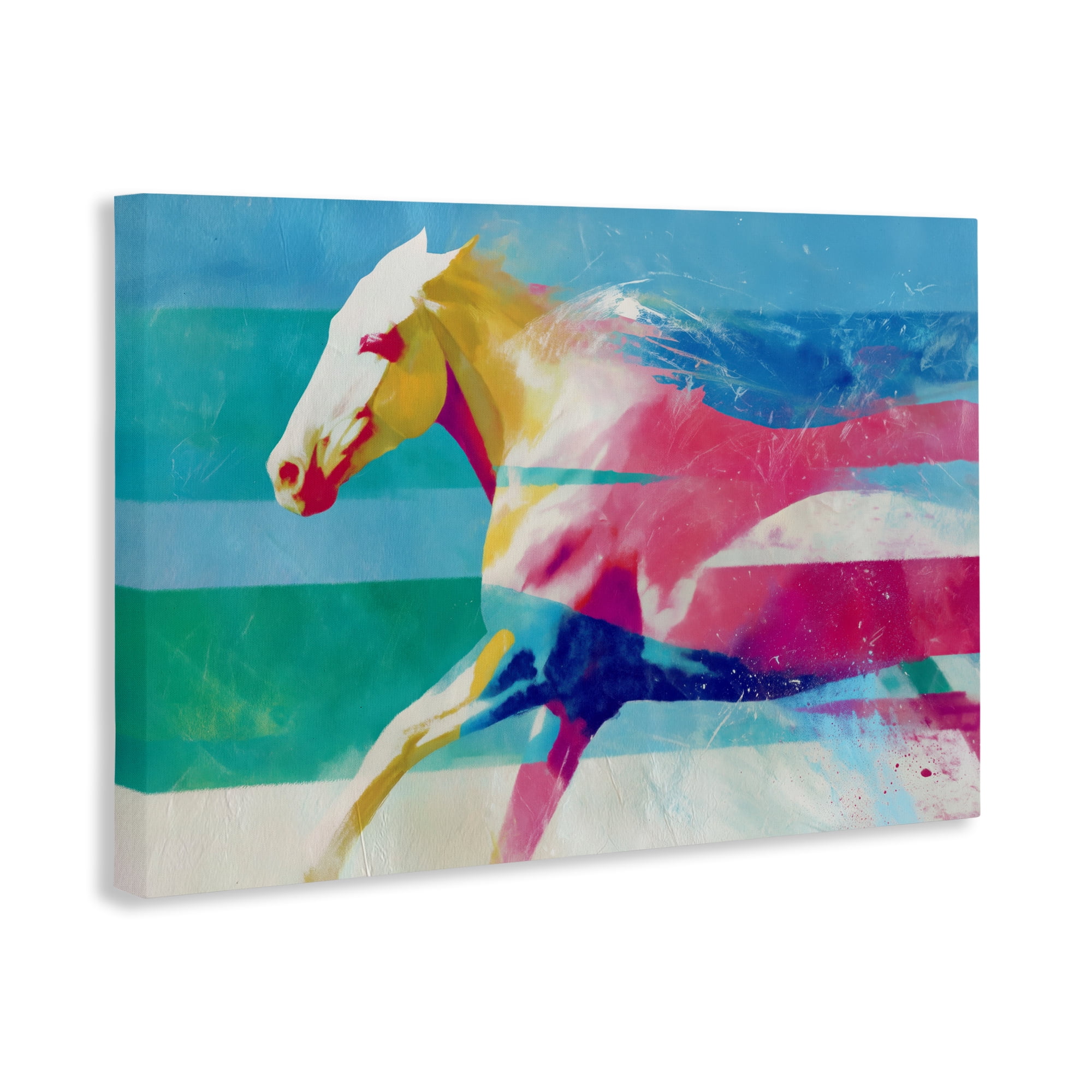 Stupell Industries Abstract Horse In Stripes Canvas Wall Art, design by Chromatic Storm Studio