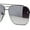 Gunmetal - Silver Mirror, variant on Mens Luxury Rimless Euro Style Mafia Metal Rim Rectangle Sunglasses Silver - Blue